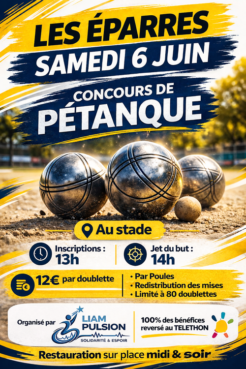 Concours de pétanque en Doublette - Les Éparres