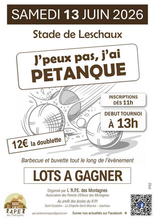 Concours de pétanque en Doublette - Leschaux