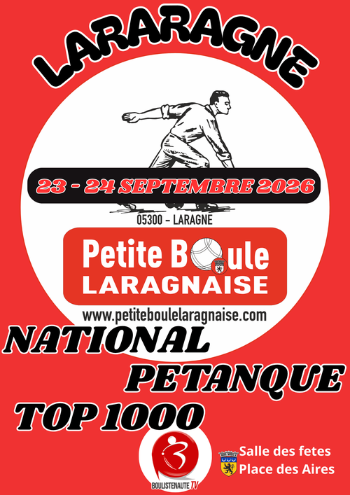 Concours de pétanque en Triplette - National TOP 1000 et + - Laragne Monteglin