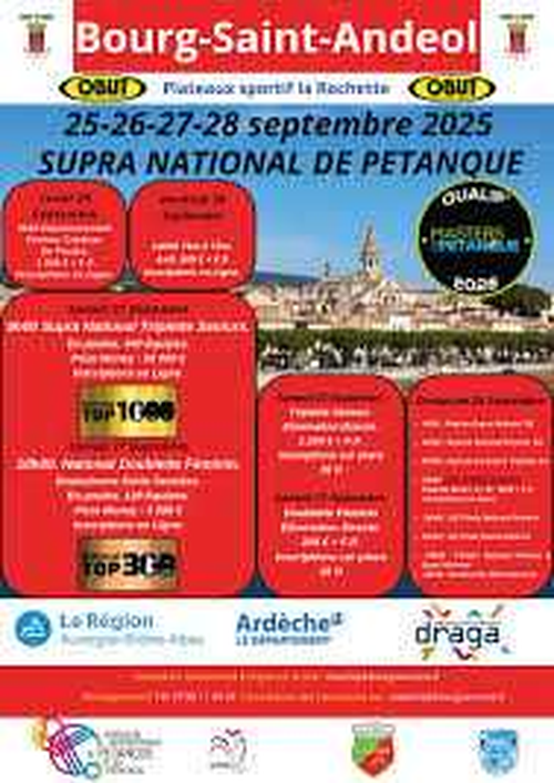 Concours de pétanque en Doublette - National TOP 300 - Bourg Saint Andeol