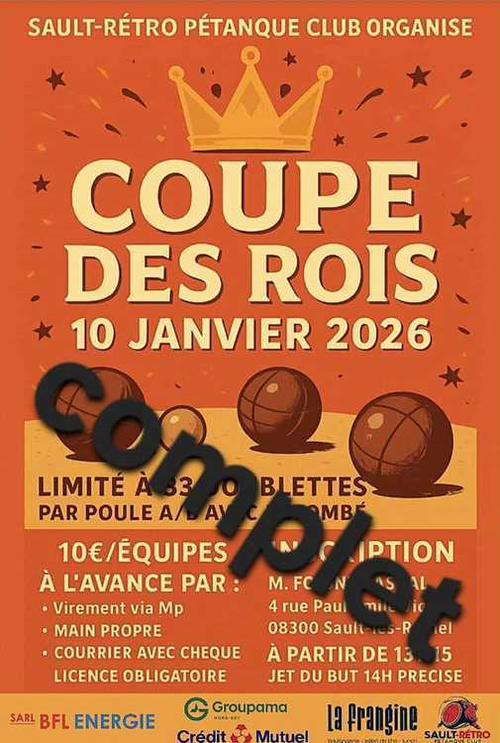 Concours de pétanque en Doublette - Départemental - Sault les Rethel