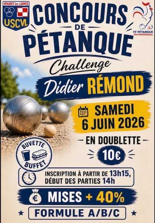 Concours de pétanque en Doublette - Départemental - U S C V L
