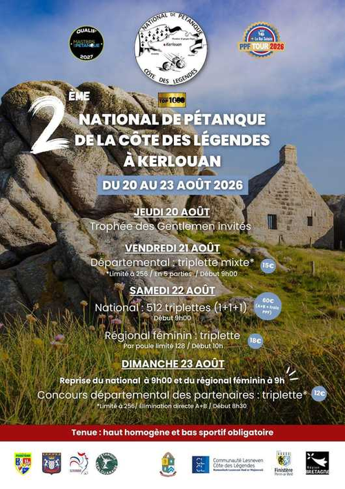 Concours de pétanque en Triplette - National TOP 1000 et + - Kerlouan