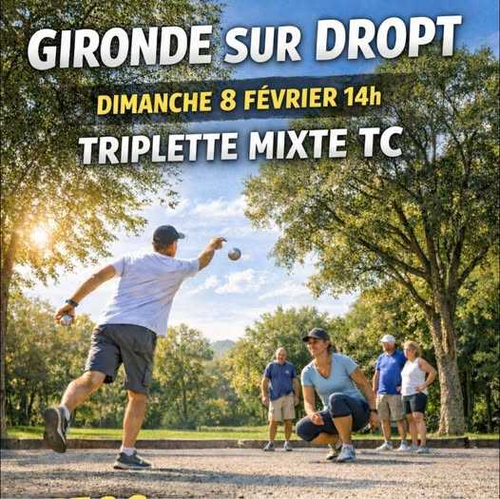 Concours de pétanque en Triplette Mixte - Départemental - Bibe Girondais