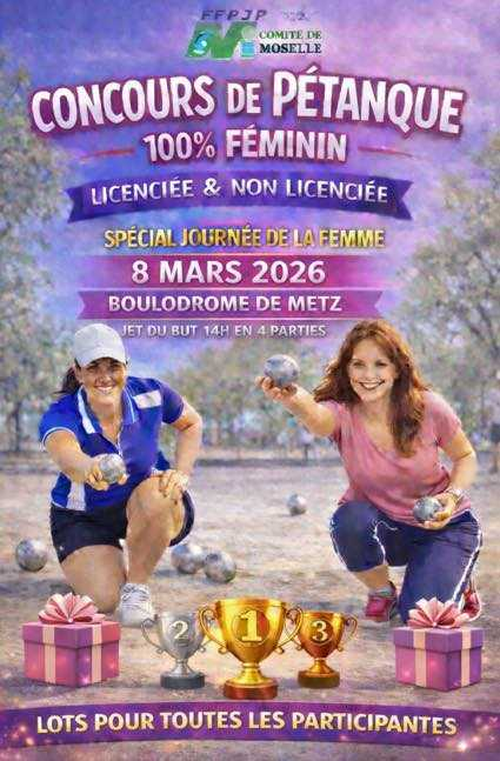 Concours de pétanque en Doublette - Départemental - Boulodrome de Metz