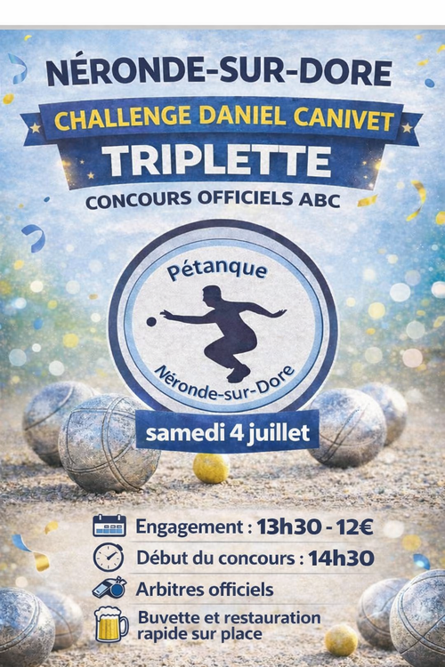 Concours de pétanque en Triplette - Départemental - NERONDE