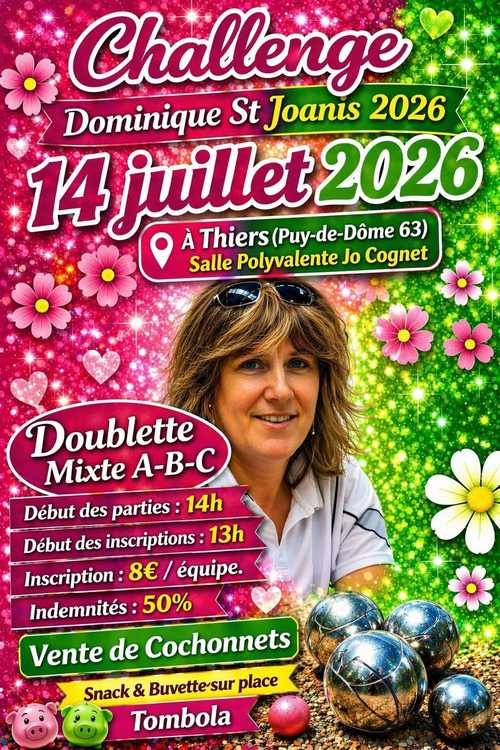 Concours de pétanque en Doublette Mixte - Départemental - PAVE