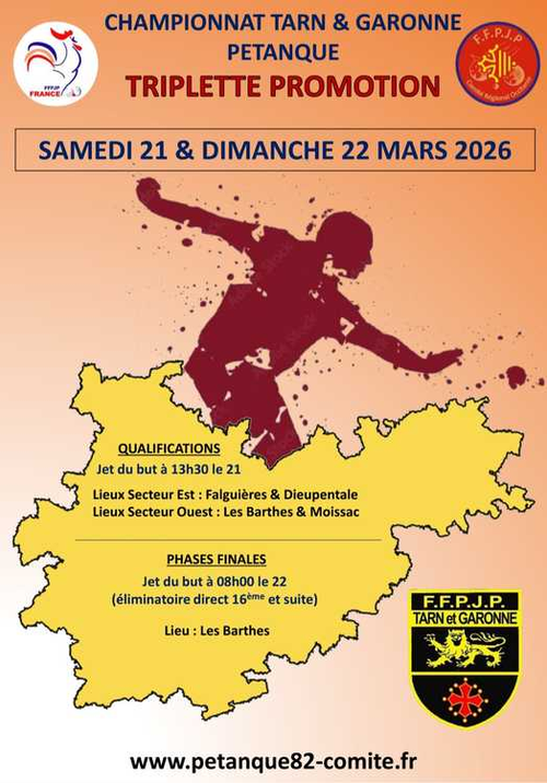 Concours de pétanque en Triplette - Championnat Départemental - LES BARTHES