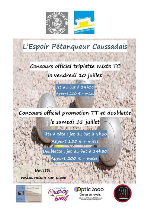Concours de pétanque en Doublette - Départemental - CAUSSADE