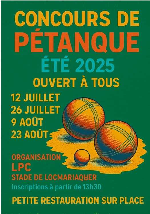 Concours de pétanque en Doublette - Locmariaquer