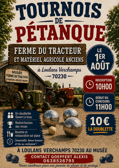 Concours de pétanque en Doublette - Loulans-Verchamp