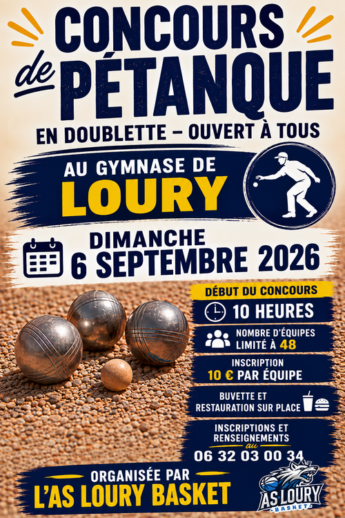 Concours de pétanque en Doublette - Loury