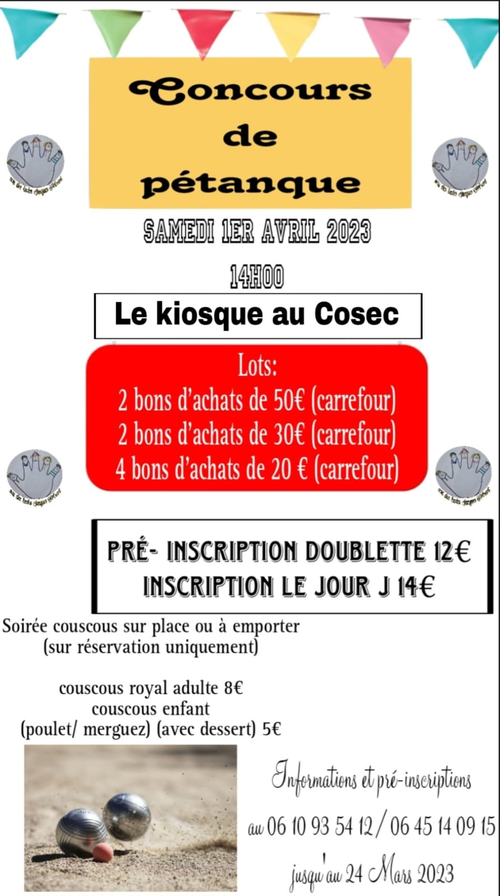 Concours de pétanque en Doublette - Mably