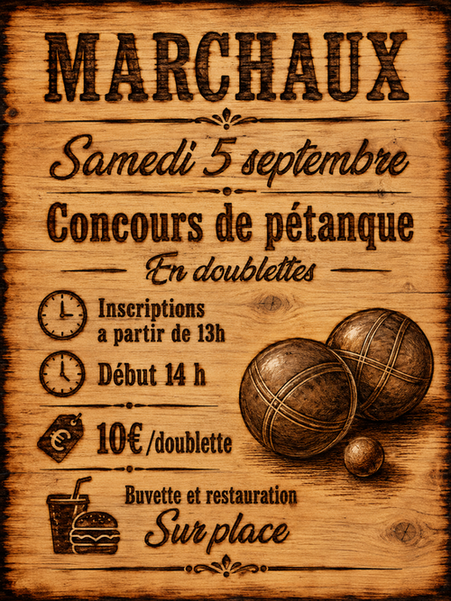 Concours de pétanque en Doublette - Marchaux