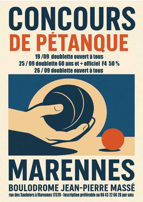 Concours de pétanque en Doublette - Marennes