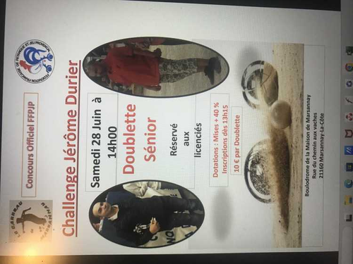 Concours de pétanque en Doublette - Départemental - Marsannay-la-Côte