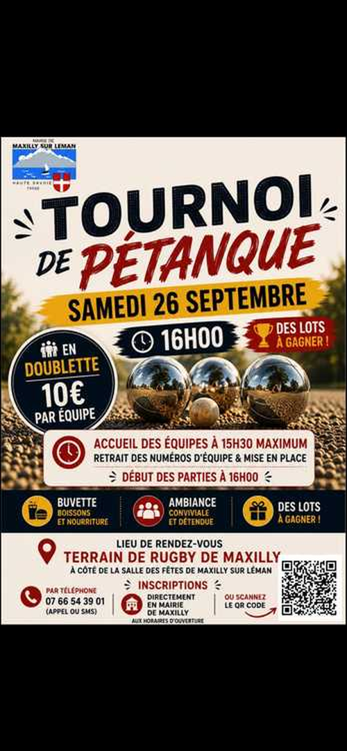 Concours de pétanque en Doublette - Maxilly-sur-Léman