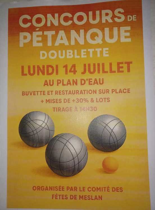 Concours de pétanque en Doublette - Meslan