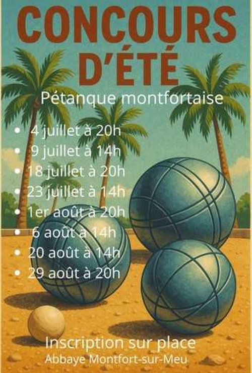 Concours de pétanque en Doublette - Montfort-sur-Meu