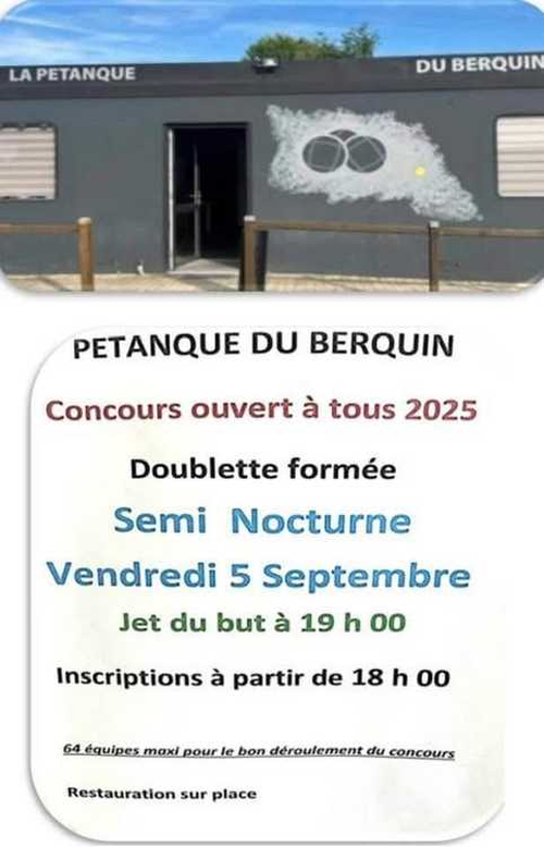 Concours de pétanque en Doublette - Neuf-Berquin