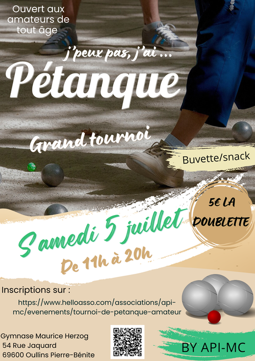 Concours de pétanque en Doublette - Oullins