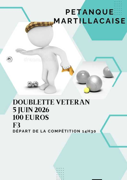 Concours de pétanque en Doublette - Départemental - Petanque Martillacaise
