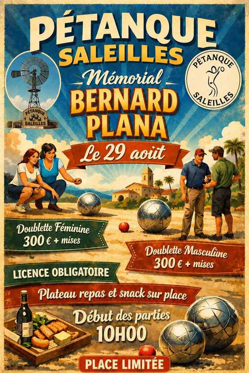 Concours de pétanque en Doublette - Départemental - PETANQUE SALEILLES