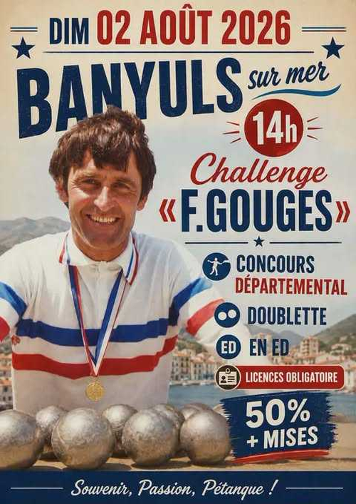Concours de pétanque en Doublette - Départemental - PETANQUEURS CRU BANYULS
