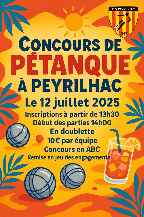Concours de pétanque en Doublette - Peyrilhac