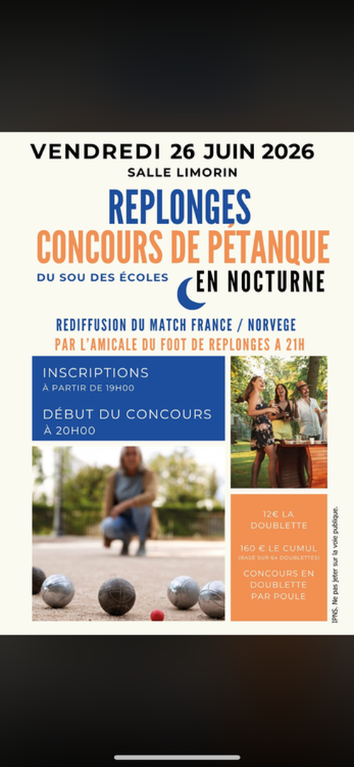 Concours de pétanque en Doublette - Replonges