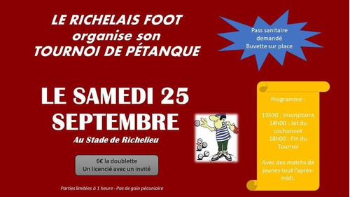 Concours de pétanque en Doublette - Richelieu