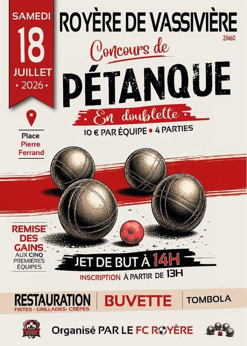 Concours de pétanque en Doublette - Royères