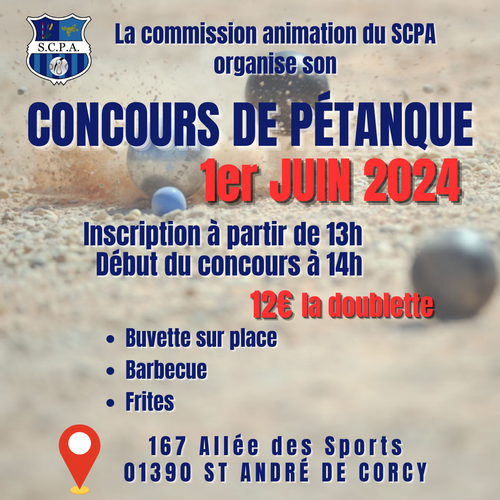 Concours de pétanque en Doublette - Saint-André-de-Corcy