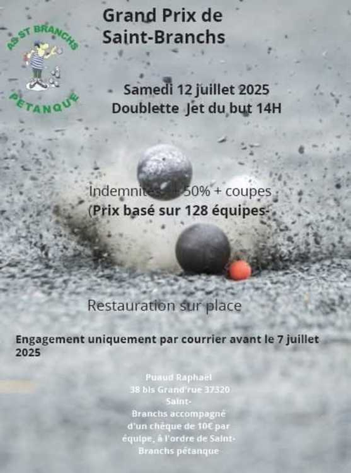 Concours de pétanque en Doublette - Départemental - Saint-Branchs