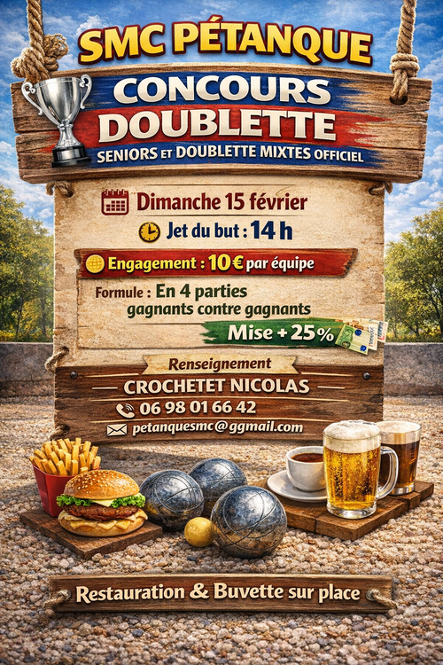 Concours de pétanque en Doublette - Départemental - Saint-Dizier