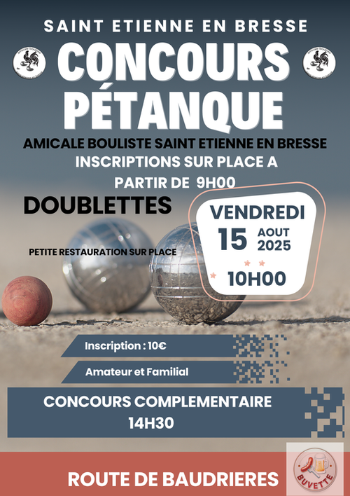 Concours de pétanque en Doublette - Saint-Étienne-en-Bresse