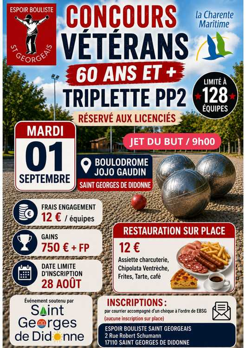 Concours de pétanque en Triplette - Saint-Georges-de-Didonne
