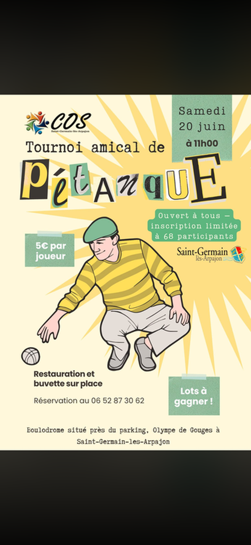 Concours de pétanque en Doublette - Saint-Germain-lès-Arpajon