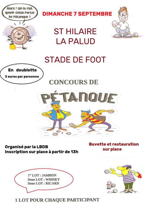Concours de pétanque en Doublette - Saint-Hilaire-la-Palud
