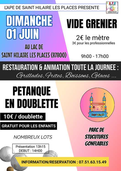 Concours de pétanque en Doublette - Saint-Hilaire-les-Places