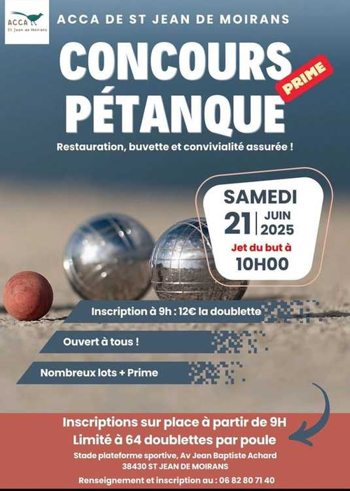 Concours de pétanque en Doublette - Saint-Jean-de-Moirans