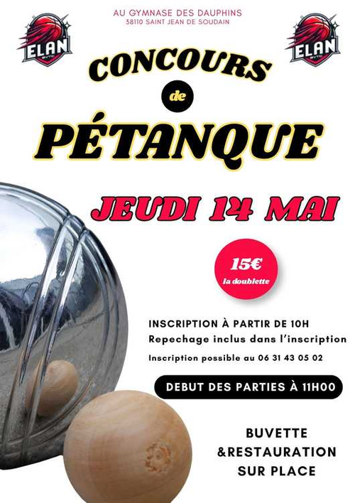 Concours de pétanque en Doublette - Saint-Jean-de-Soudain