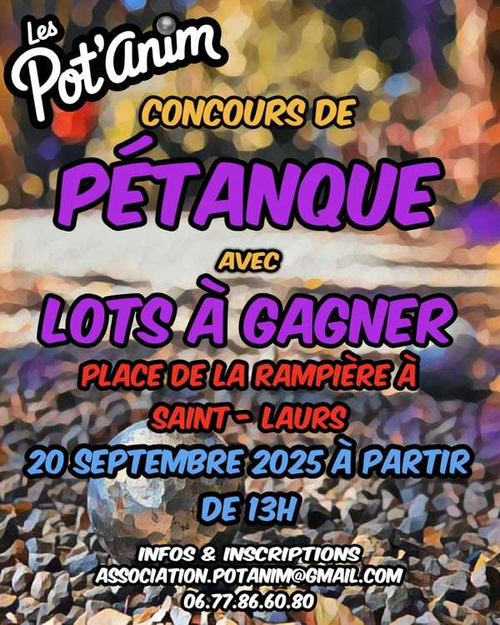 Concours de pétanque en Doublette - Saint-Laurs