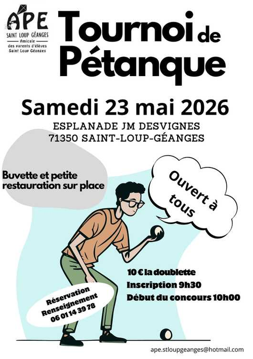 Concours de pétanque en Doublette - Saint-Loup-Géanges
