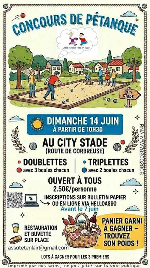 Concours de pétanque en Doublette - Saint-Martin-de-Bréthencourt