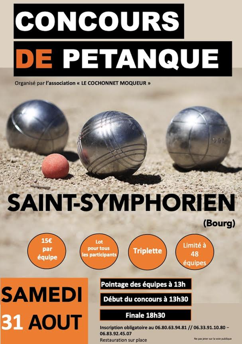 Concours de pétanque en Triplette - Saint-Symphorien