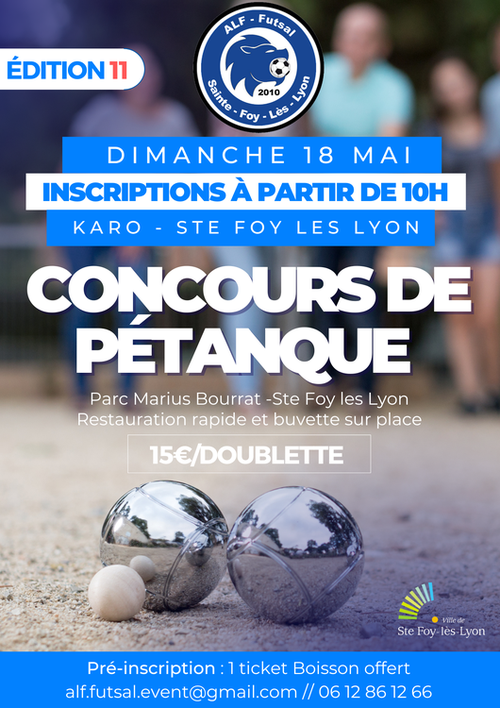 Concours de pétanque en Doublette - Sainte-Foy-lès-Lyon