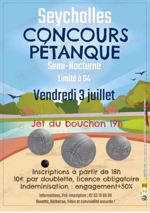 Concours de pétanque en Doublette - Départemental - SEYCHALLES