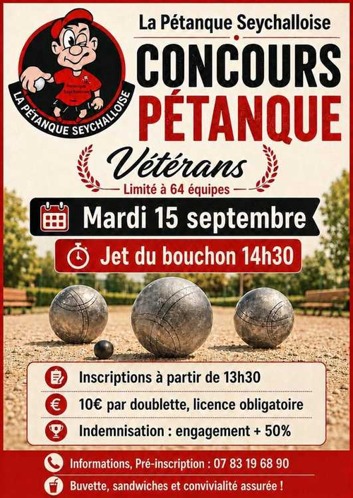 Concours de pétanque en Doublette - Départemental - SEYCHALLES