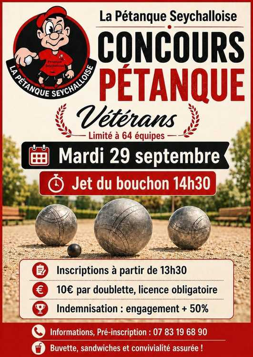 Concours de pétanque en Doublette - Départemental - SEYCHALLES